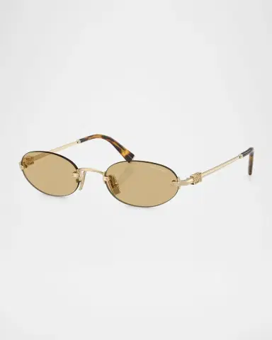 Miu Miu MU A54S Metal Oval Sunglasses | Thumbnail 3 Miu Miu MU A54S Metal Oval Sunglasses | Thumbnail 3