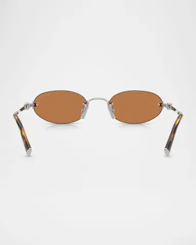 Miu Miu Rimless Metal Oval Sunglasses | Thumbnail 4 Miu Miu Rimless Metal Oval Sunglasses | Thumbnail 4