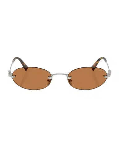Miu Miu Rimless Metal Oval Sunglasses | Thumbnail 1 Miu Miu Rimless Metal Oval Sunglasses | Thumbnail 1