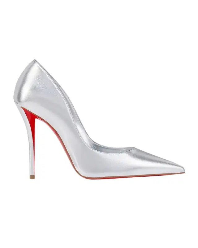 Christian Louboutin 100mm Miss Z Metallic Leather Pumps
