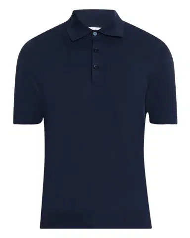 Brunello Cucinelli Men's Cotton Knit Polo Shirt | Thumbnail 1