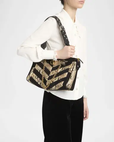 Valentino Garavani Panthea Medium Patchwork Chevron Shoulder Bag | Thumbnail 2 Valentino Garavani Panthea Medium Patchwork Chevron Shoulder Bag | Thumbnail 2