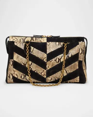 Valentino Garavani Panthea Medium Patchwork Chevron Shoulder Bag | Thumbnail 3 Valentino Garavani Panthea Medium Patchwork Chevron Shoulder Bag | Thumbnail 3