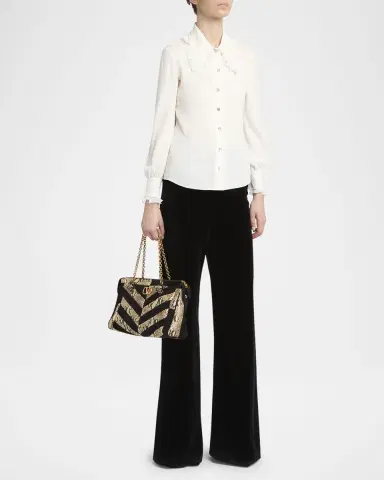 Valentino Garavani Panthea Medium Patchwork Chevron Shoulder Bag | Thumbnail 5 Valentino Garavani Panthea Medium Patchwork Chevron Shoulder Bag | Thumbnail 5