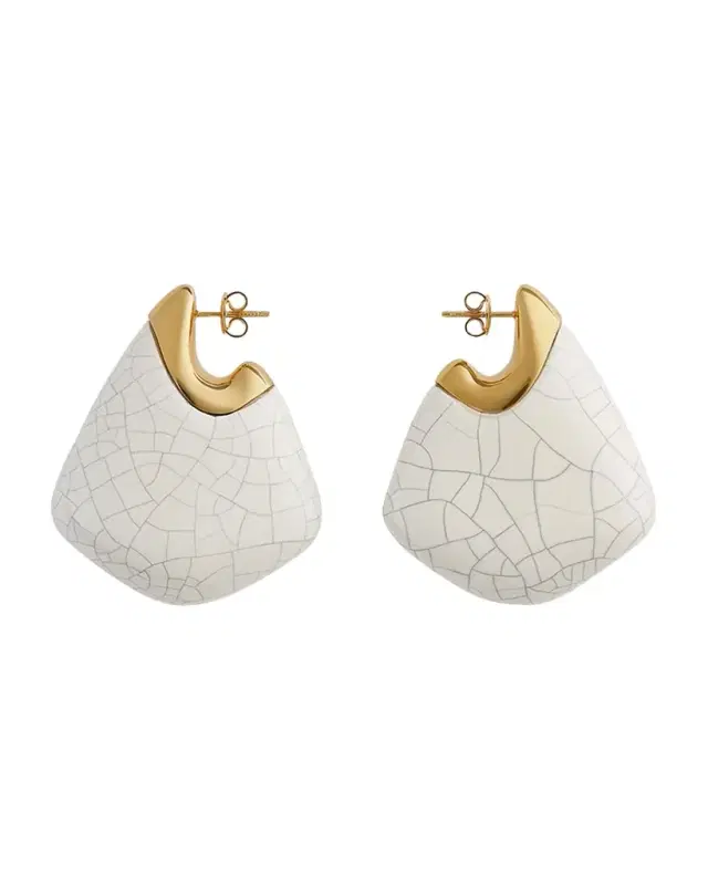 Large Fin Ceramic Earrings