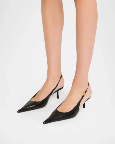 Saint Laurent Vendome Leather Slingback Pumps | Thumbnail 2 Saint Laurent Vendome Leather Slingback Pumps | Thumbnail 2