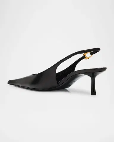 Saint Laurent Vendome Leather Slingback Pumps | Thumbnail 4 Saint Laurent Vendome Leather Slingback Pumps | Thumbnail 4