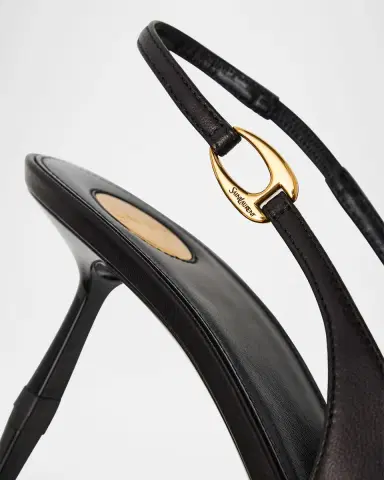 Saint Laurent Vendome Leather Slingback Pumps | Thumbnail 5 Saint Laurent Vendome Leather Slingback Pumps | Thumbnail 5