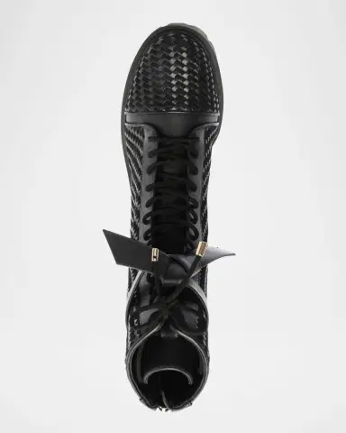 Alexandre Birman Tresse Leather Combat Booties | Thumbnail 4 Alexandre Birman Tresse Leather Combat Booties | Thumbnail 4