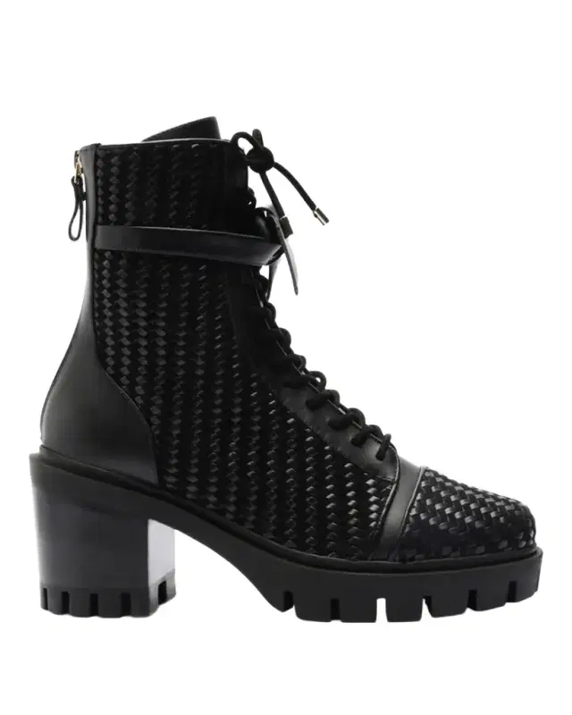 Tresse Leather Combat Booties