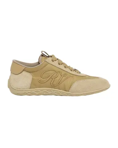 Roger Vivier Viv Low-Top Canvas and Suede Sneakers | Thumbnail 1