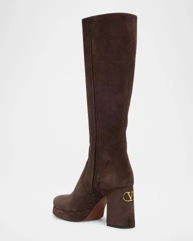 Valentino Garavani Fawcette Suede Knee Boots | Thumbnail 2 Valentino Garavani Fawcette Suede Knee Boots | Thumbnail 2