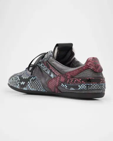 Miu Miu Gymnasium Technical Fabric and Python Low-Top Sneakers | Thumbnail 4