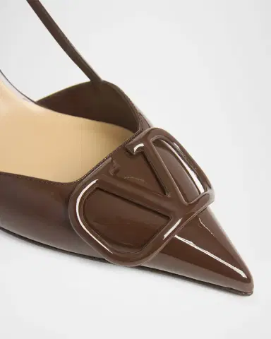 Valentino Garavani VLogo Signature Patent Leather Slingback Pumps | Thumbnail 3 Valentino Garavani VLogo Signature Patent Leather Slingback Pumps | Thumbnail 3