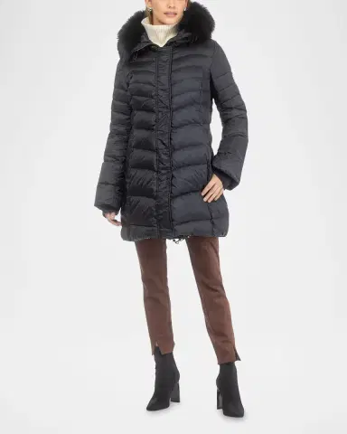 Gorski Apres-Ski Jacket With Detachable Toscana Lamb Shearling Hood Trim | Thumbnail 2 Gorski Apres-Ski Jacket With Detachable Toscana Lamb Shearling Hood Trim | Thumbnail 2