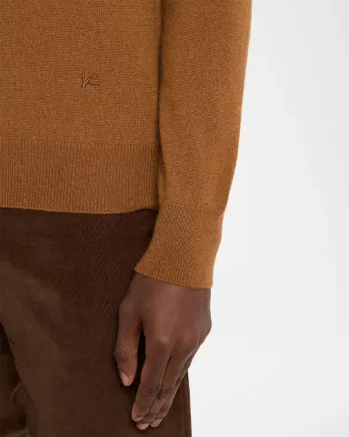 Isaia Men's Classic-Fit Cashmere Crewneck Sweater | Thumbnail 5 Isaia Men's Classic-Fit Cashmere Crewneck Sweater | Thumbnail 5