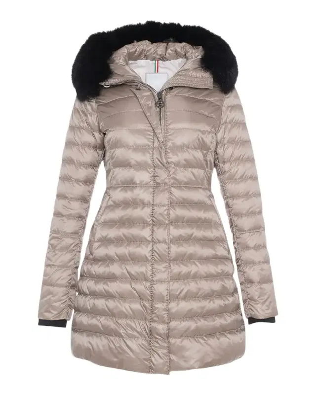 Gorski Down Apres-Ski Jacket with Detachable Toscana Lamb Hood Trim