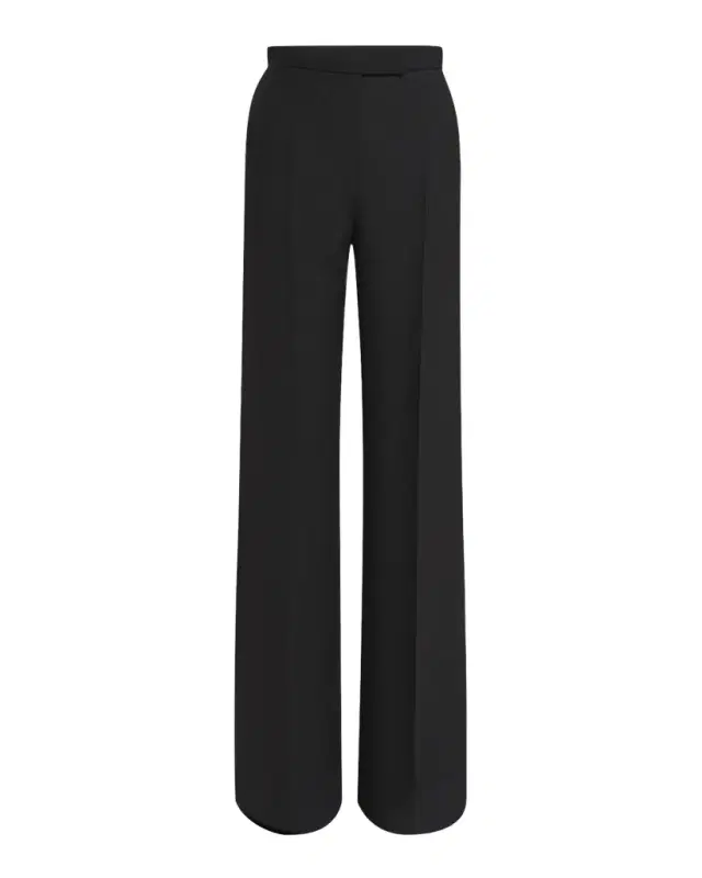 Valentino Garavani High-Rise Crepe Wide-Leg Pants