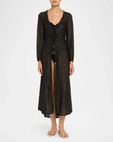 Ramy Brook Fatima Metallic Knit Coverup | Thumbnail 2