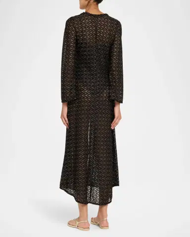 Ramy Brook Fatima Metallic Knit Coverup | Thumbnail 3