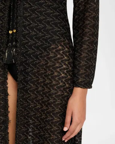 Ramy Brook Fatima Metallic Knit Coverup | Thumbnail 4