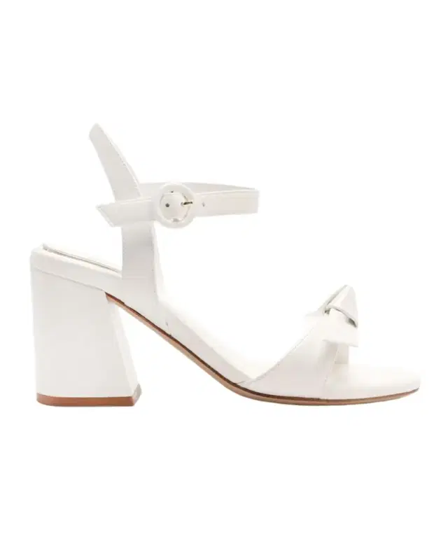 Alexandre Birman Clarita Flare Leather Bridal Sandals