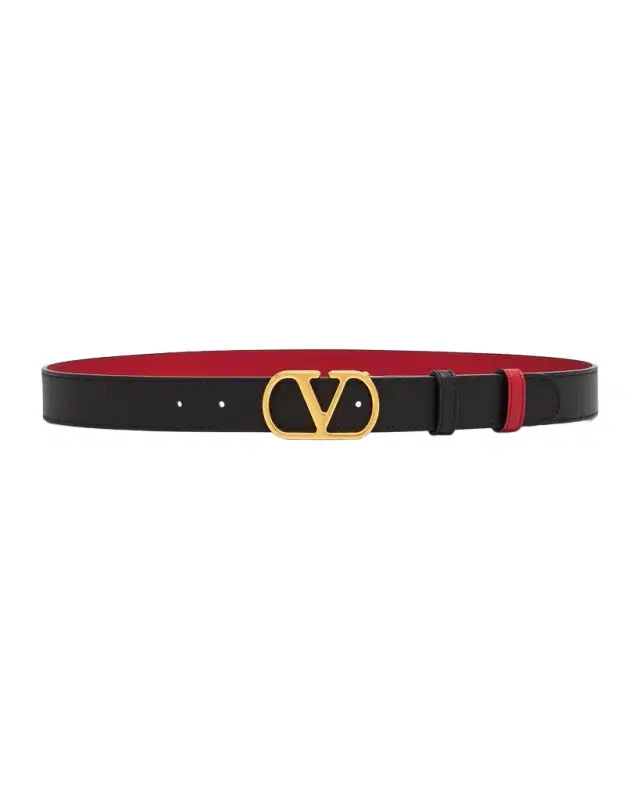 VLogo Signature Reversible Leather Belt, 30mm