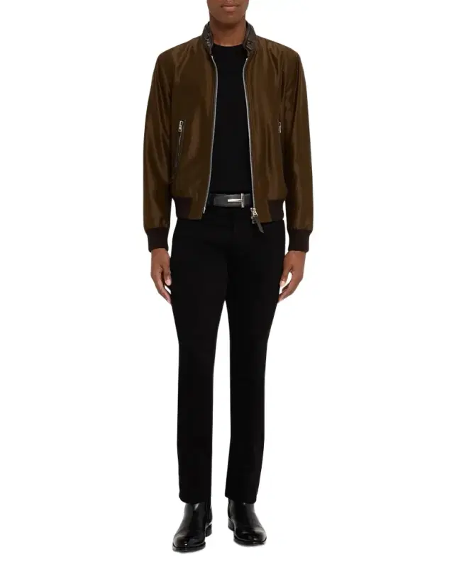 TOM FORD Men 's Stretch-Twill Straight-Fit Pants