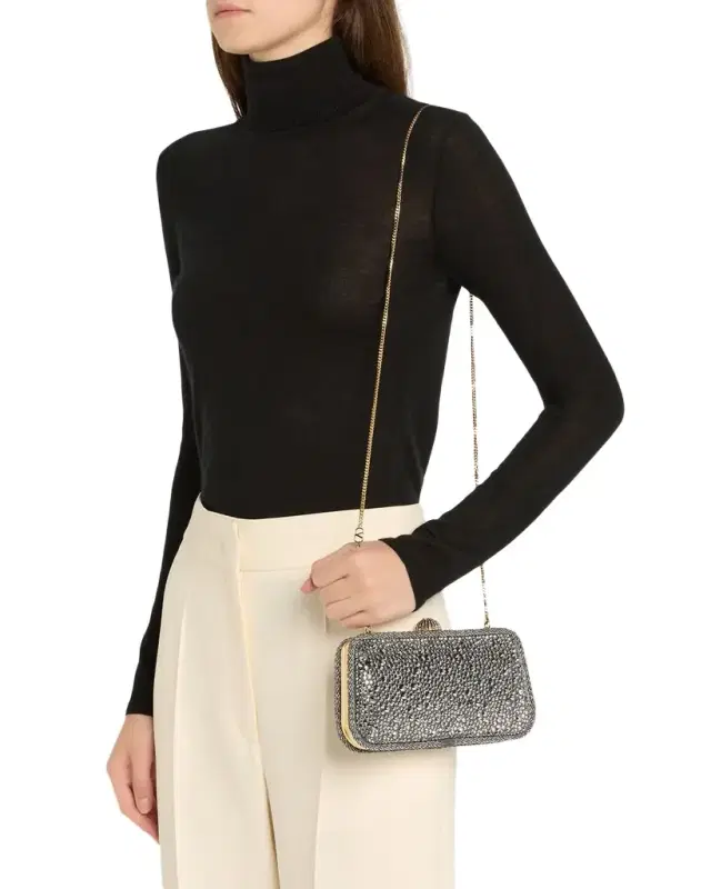 Valentino Garavani Carry Secrets Rhinestone Minaudiere