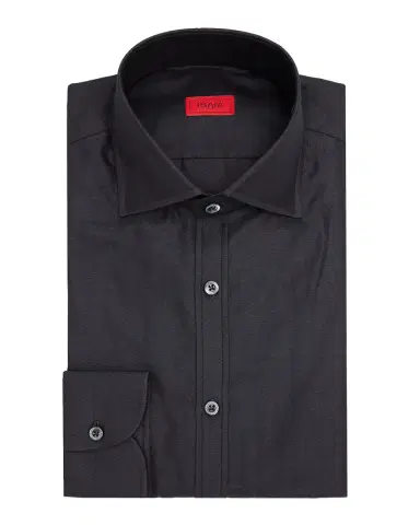 Isaia Men's Cotton Micro-Herringbone Dress Shirt | Thumbnail 3