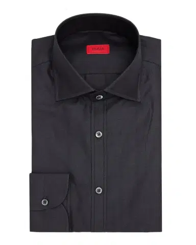 Isaia Men's Cotton Micro-Herringbone Dress Shirt | Thumbnail 1