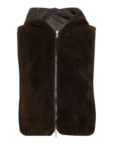Brunello Cucinelli Reversible Hooded Goat Vest | Thumbnail 1 Brunello Cucinelli Reversible Hooded Goat Vest | Thumbnail 1