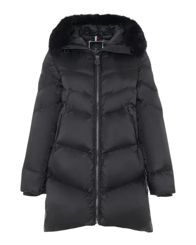 Gorski Apres-Ski Jacket With Detachable Toscana Lamb Shearling Hood Trim