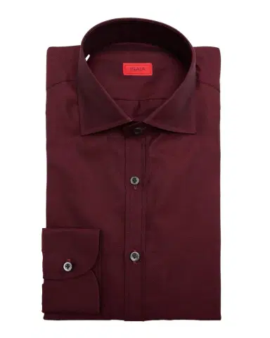Isaia Men's Cotton Micro-Herringbone Dress Shirt | Thumbnail 1