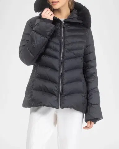 Gorski Down Apres-Ski Jacket with Detachable Toscana Lamb Hood Trim | Thumbnail 4 Gorski Down Apres-Ski Jacket with Detachable Toscana Lamb Hood Trim | Thumbnail 4