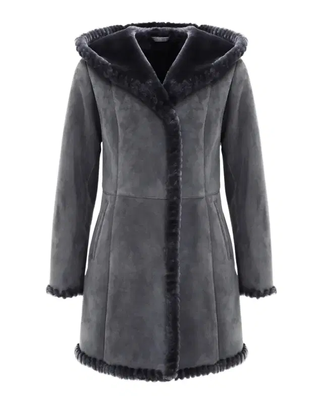 Gorski Merino Shearling Lamb Parka With Whipstitch Trim