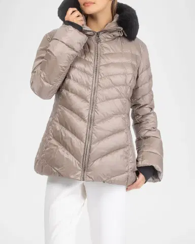 Gorski Down Apres-Ski Jacket with Detachable Toscana Lamb Hood Trim | Thumbnail 4 Gorski Down Apres-Ski Jacket with Detachable Toscana Lamb Hood Trim | Thumbnail 4