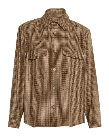 Saint Laurent Houndstooth Wool Shirt Jacket | Thumbnail 1 Saint Laurent Houndstooth Wool Shirt Jacket | Thumbnail 1