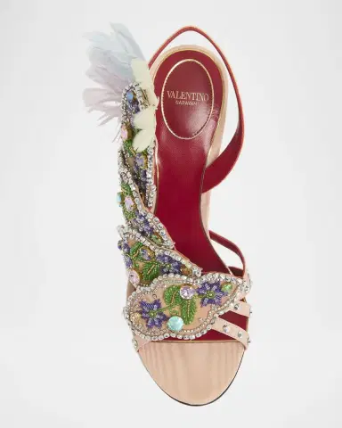 Valentino Garavani Dans Le Foyer Embellished Slingback Sandals | Thumbnail 6