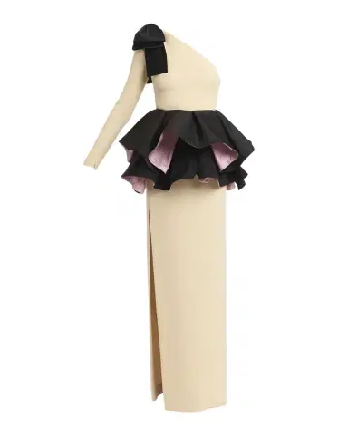 Valentino Garavani One-Shoulder Peplum Column Gown | Thumbnail 1