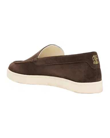 Brunello Cucinelli Men's Hybrid Venetian Suede Slip-Ons | Thumbnail 1