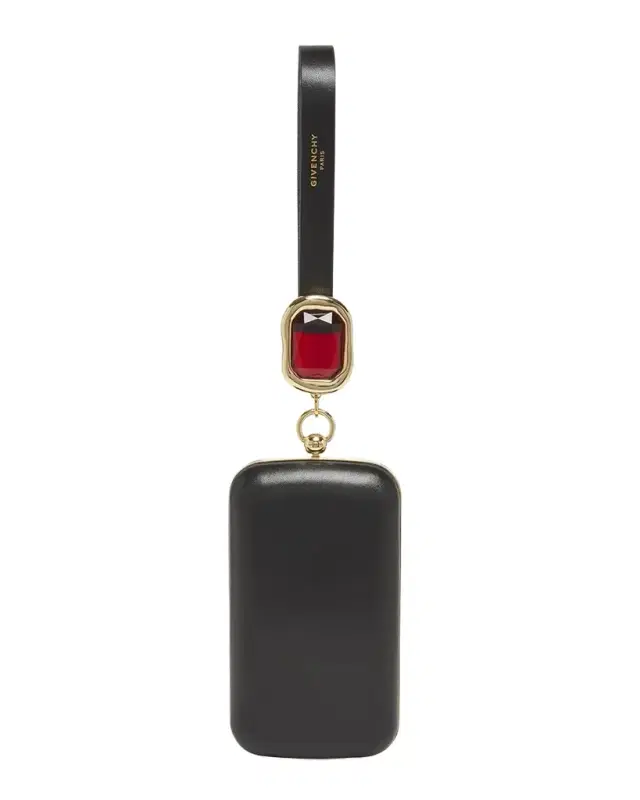 Show Crystal-Embellished Minaudiere in Nappa Leather