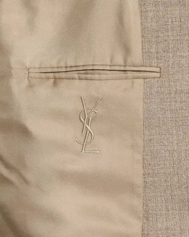 Saint Laurent Men's Double-Breasted Blazer Jacket | Thumbnail 6