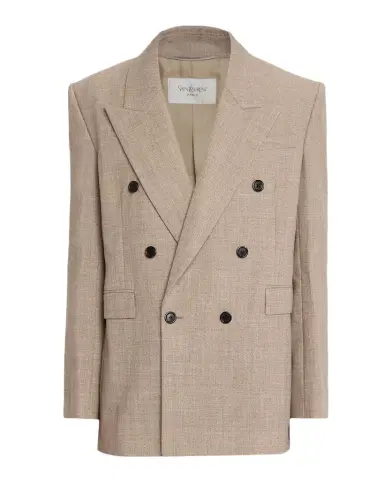 Saint Laurent Men's Double-Breasted Blazer Jacket | Thumbnail 1