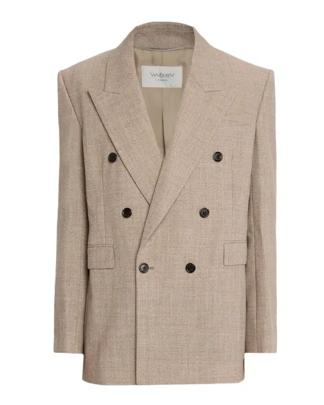 Saint Laurent Men 's Double-Breasted Blazer Jacket