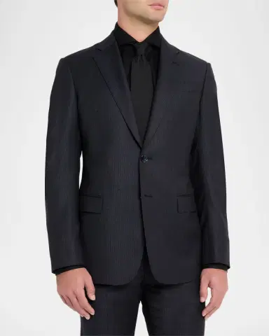 Giorgio Armani Men's Tonal Micro Pinstripe Two-Piece Suit | Thumbnail 4