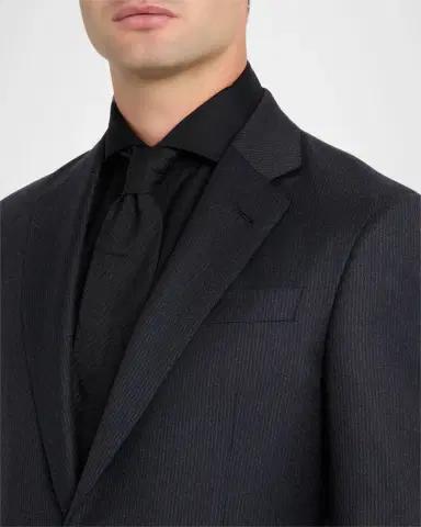 Giorgio Armani Men's Tonal Micro Pinstripe Two-Piece Suit | Thumbnail 6
