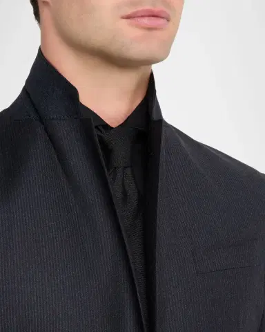 Giorgio Armani Men's Tonal Micro Pinstripe Two-Piece Suit | Thumbnail 8