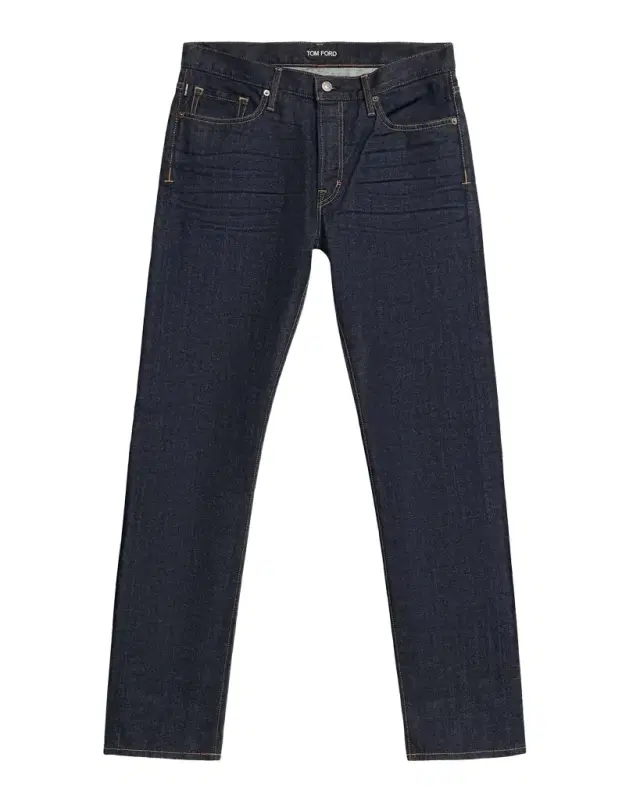 TOM FORD Men 's Dark Rinse Selvedge Straight-Fit Jeans
