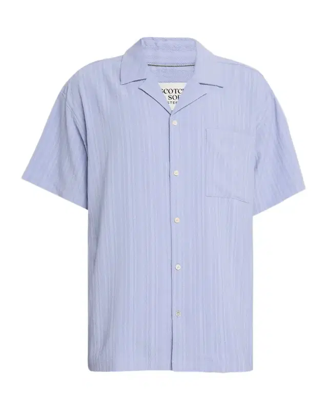 Scotch & Soda Men 's Textured Stripe Pocket Short-Sleeve Shirt